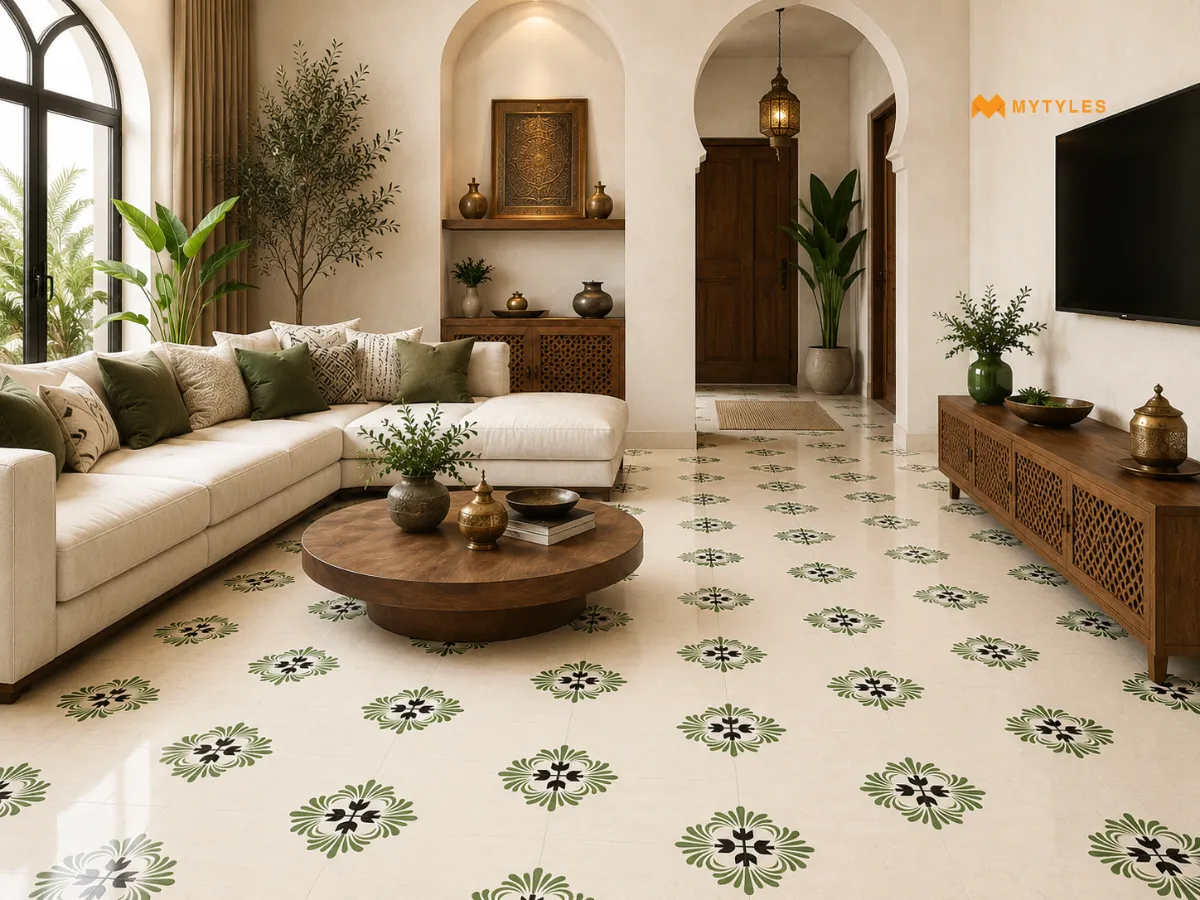 Ceramic Beige Moroccan Floor Tiles
